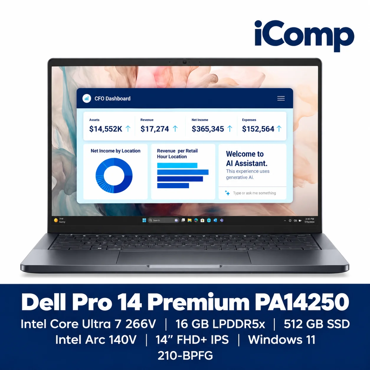 Dell Pro 14 Premium PA14250 Ultra 7 266V (210-BPFG) Laptop