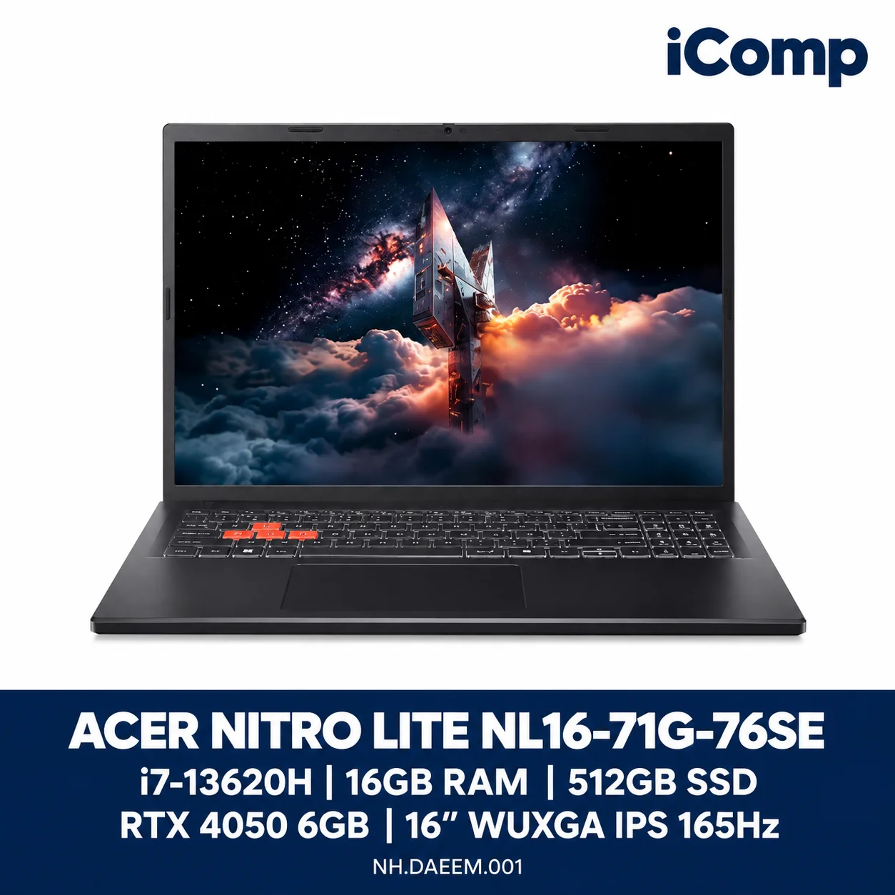 Acer Nitro Lite NL16-71G-76SE 165Hz (NH.DAEEM.001) Gaming Laptop
