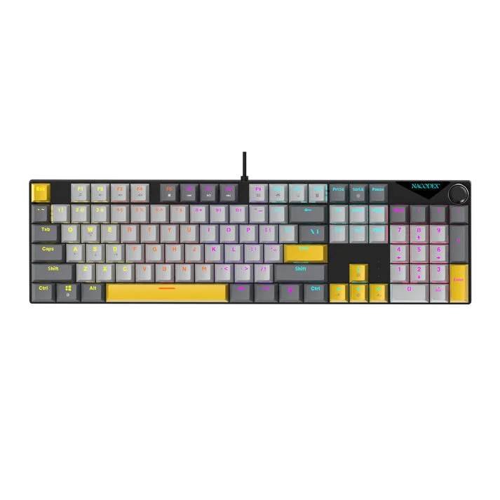 Ajazz Nacodex NK104 Black-Gray-Yellow Gaming Keyboard