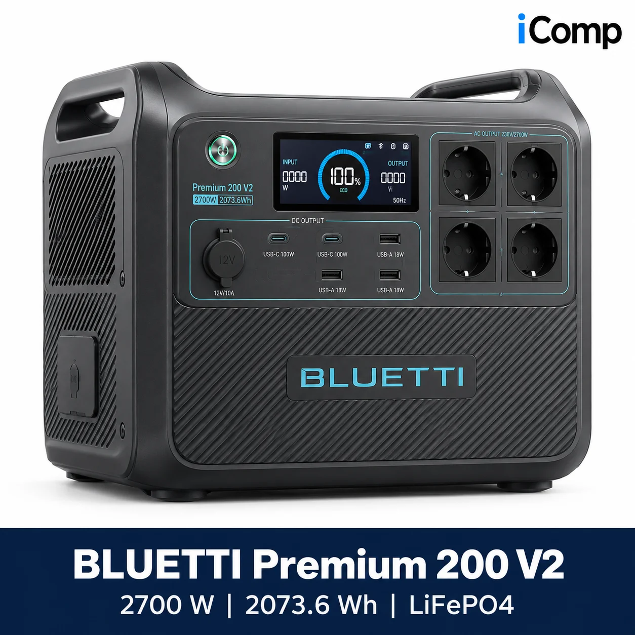 BLUETTI Premium 200 V2 2700W 2073.6Wh Enerji Stansiyasi