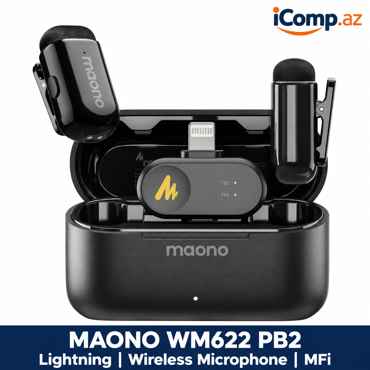 Maono WM622 PB2 Lightning MFi Simsiz Mikrofon Desti