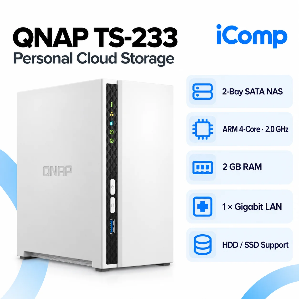 QNAP TS-233 Personal Cloud Storage