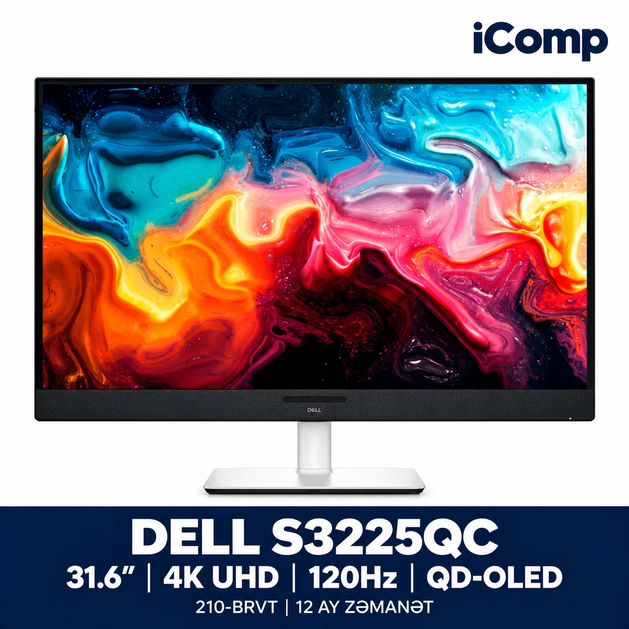 Dell 32 Plus S3225QC 31.6-inch 4K QD-OLED 120Hz USB-C Monitor