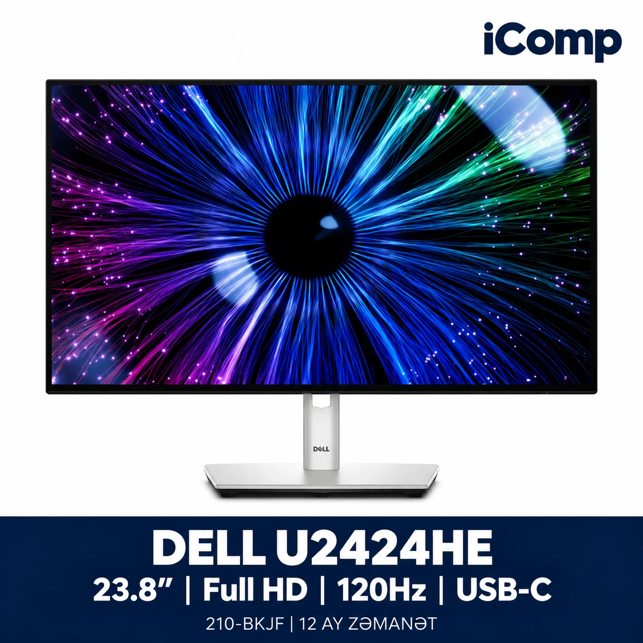 Dell UltraSharp U2424HE 23.8-inch Full HD IPS 120Hz USB-C Hub Monitor
