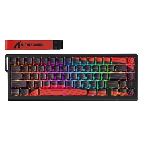 Attack Shark X68 Pro HE Black Red-Contour Line Gaming Keyboard
