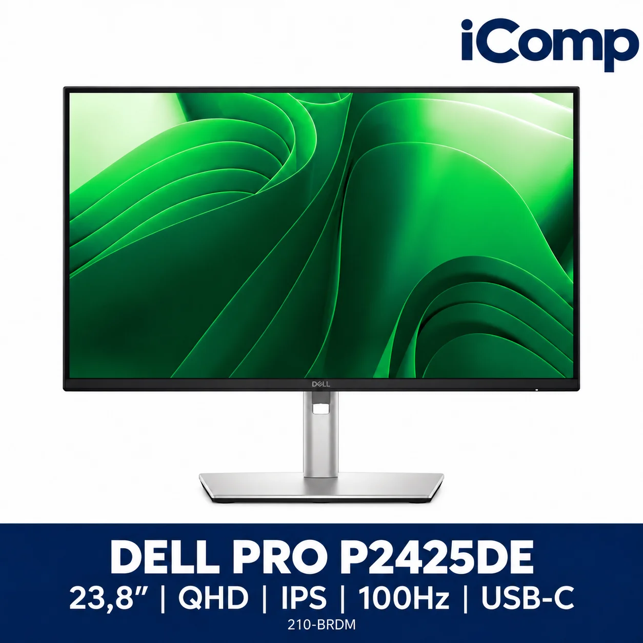 Dell Pro P2425DE 23.8-inch QHD IPS 100Hz USB-C Hub Monitor (210-BRDM)