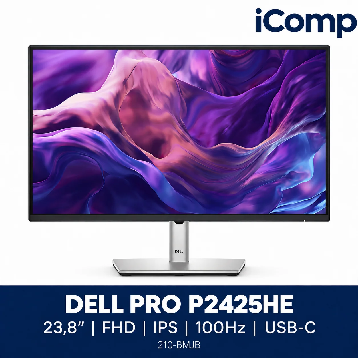 Dell Pro P2425HE 23.8-inch FHD IPS 100Hz USB-C Hub Monitor (210-BMJB)