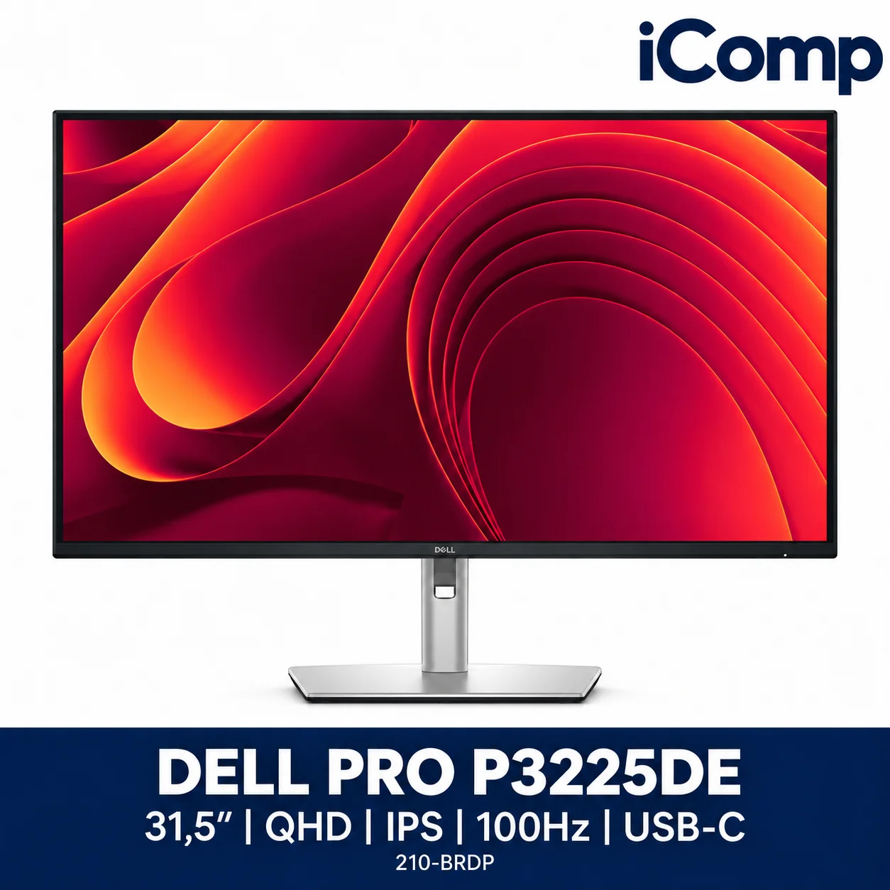 Dell Pro P3225DE 31.5-inch QHD IPS 100Hz USB-C Hub Monitor (210-BRDP)