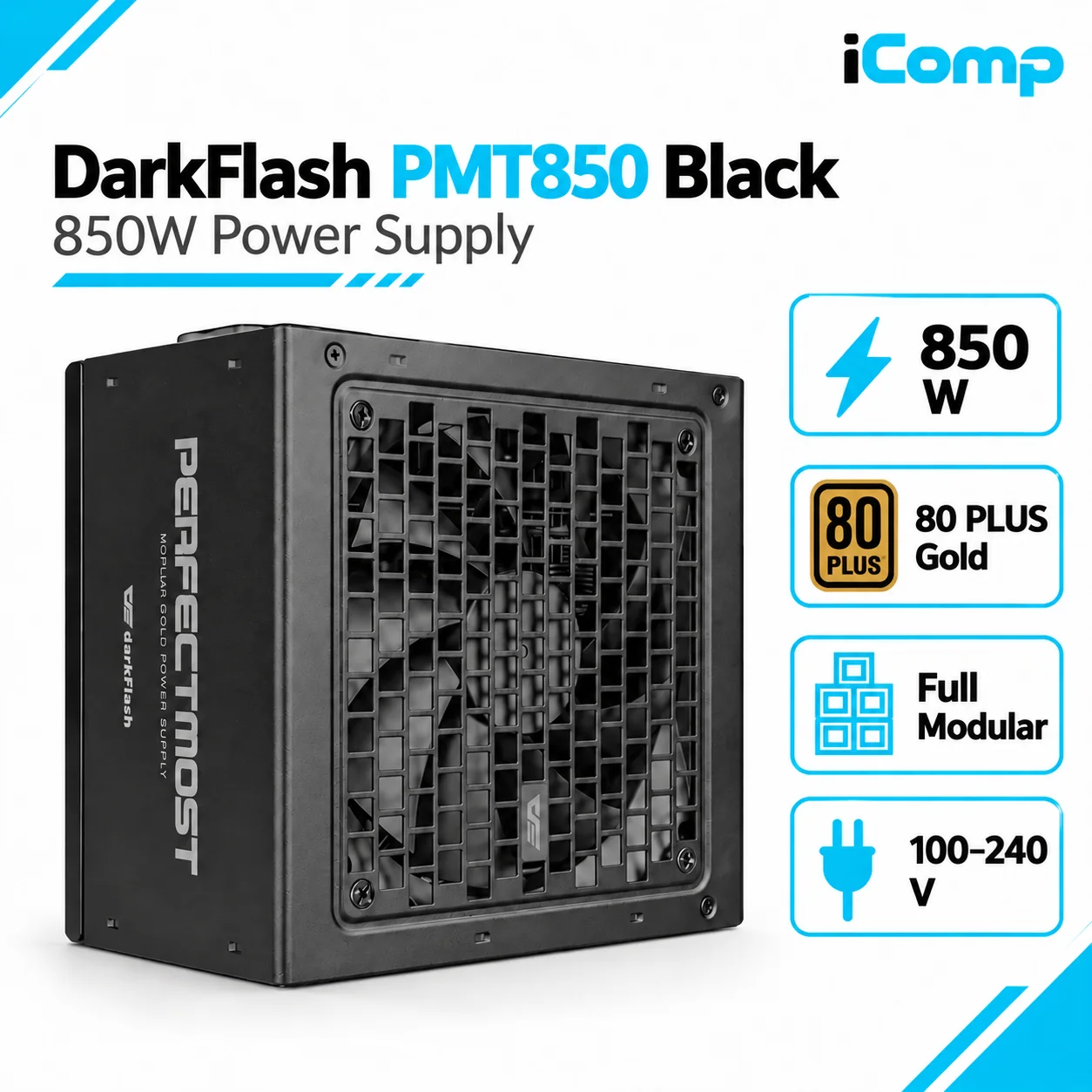 DarkFlash PMT850 Black 850W Gold Power Supply