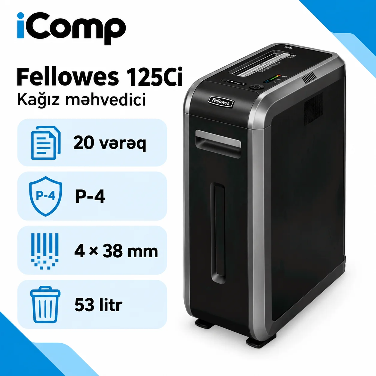 Fellowes 125Ci Kagiz mehvedici