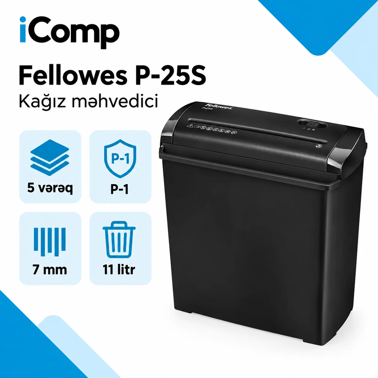 Fellowes P-25S Kagiz mehvedici