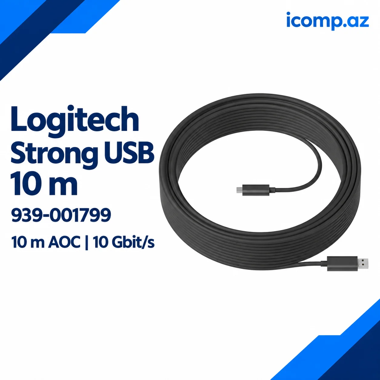 Logitech Strong USB 10 m AOC (939-001799) Kabel