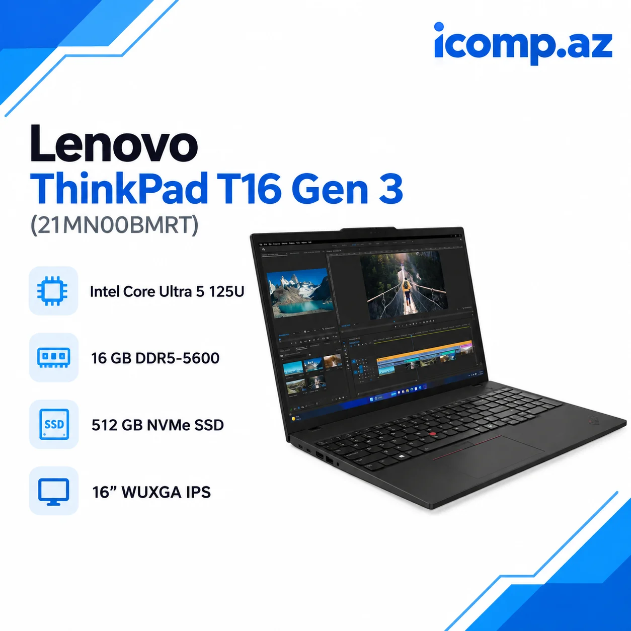Lenovo ThinkPad T16 Gen 3 (21MN00BMRT) Laptop