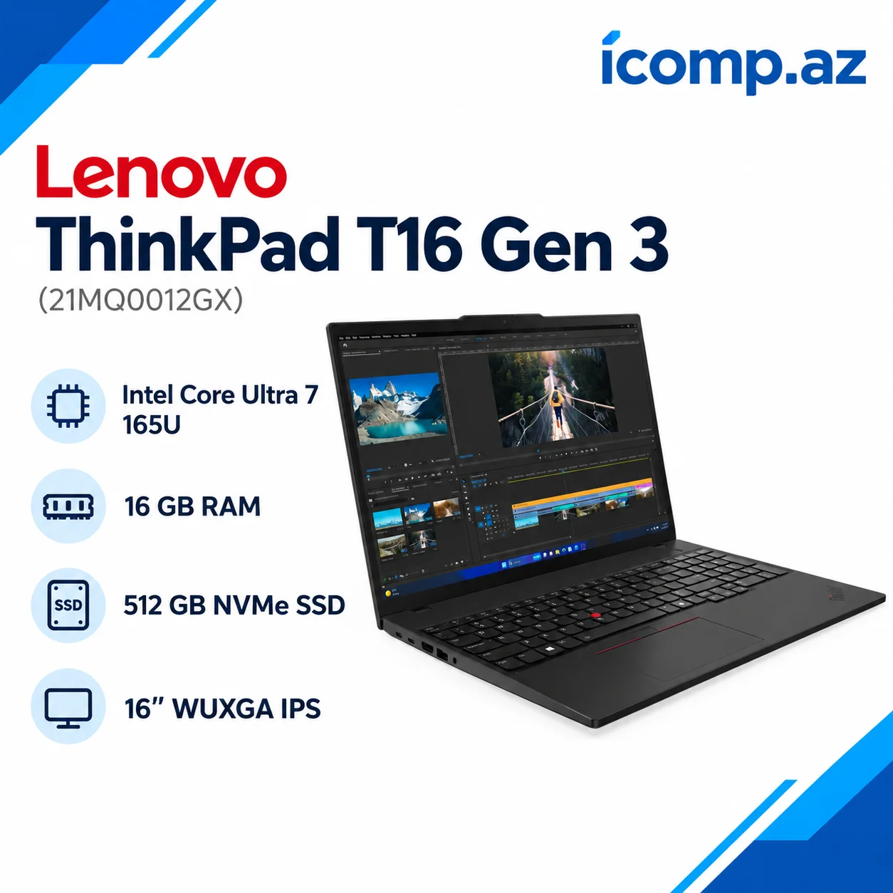 Lenovo ThinkPad T16 Gen 3 (21MQ0012GX) Laptop