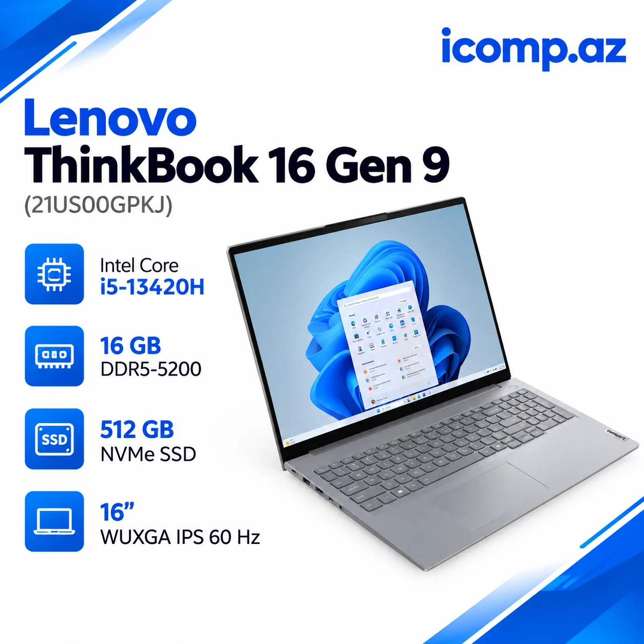 Lenovo ThinkBook 16 Gen 9 (21US00GPKJ) Laptop