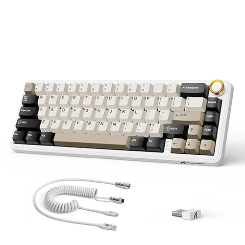 Attack Shark X66 Cheese White Gaming Keyboard