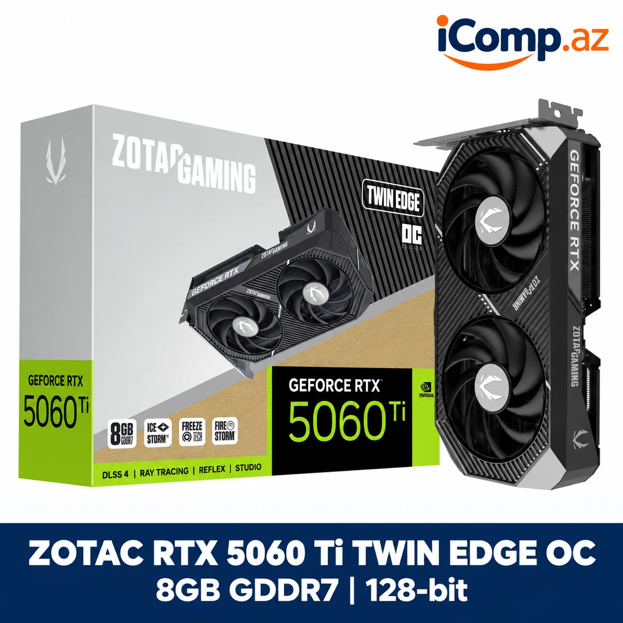 ZOTAC Gaming RTX 5060 Ti Twin Edge OC 8GB (288-1N777-300Z6) Videokart